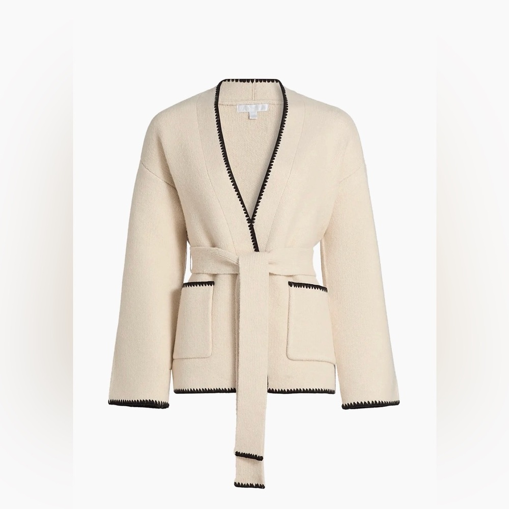 Design History Tie Front Long-Sleeve Cardigan